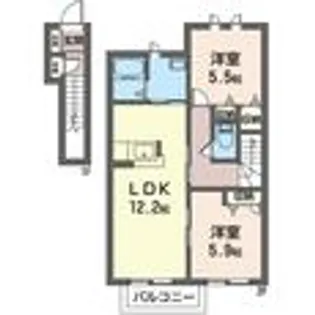 カサベルテB【2階】の間取り