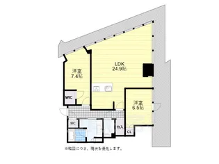 Brillia Tower堂島【16階】の間取り