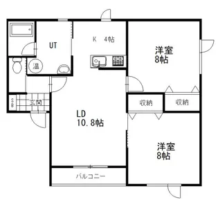 ブランド春採【1階】の間取り