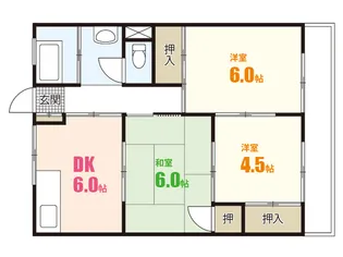 沖田コーポラス【3階】の間取り