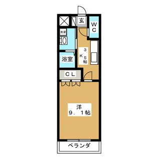 ヒールコート【2階】の間取り