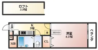 SQUARE豊中【2階】の間取り