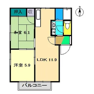 フォーレス弘石 A棟【2階】の間取り