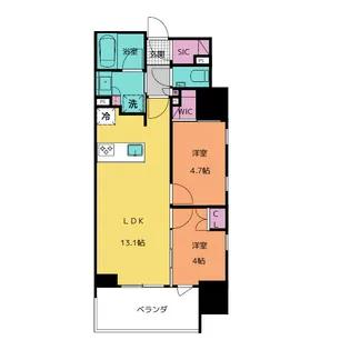 GRANPASEO名古屋伏見【12階】の間取り