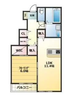 ル・シエル【1階】の間取り