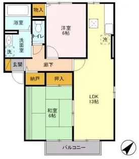 グランドソレイユG【1階】の間取り