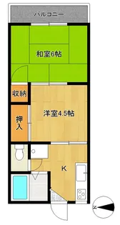 大勝ハイツ【2階】の間取り