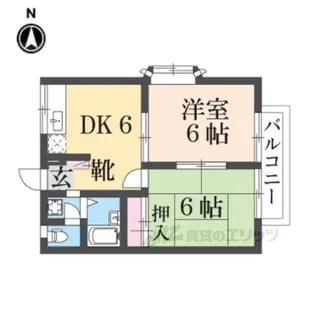 エステートピア築山二番館【2階】の間取り