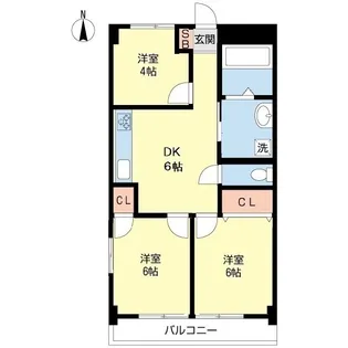 第二大泉サンハイツ【2階】の間取り