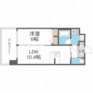 ディームス福島【10階】の間取り