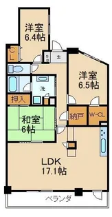 ロイヤルメドゥ香里園タワー【14階】の間取り
