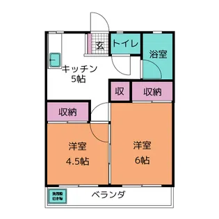 第五松コーポ【2階】の間取り
