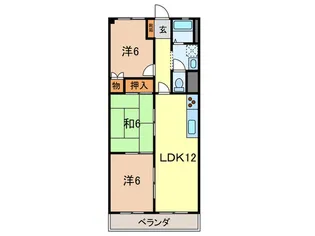 シャトー竹内【1階】の間取り