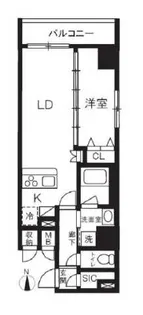ハーモニーレジデンスグローバルキャピタル【7階】の間取り