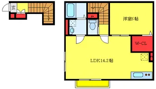 メゾン・ド・フォルテシモ一号館【2階】の間取り
