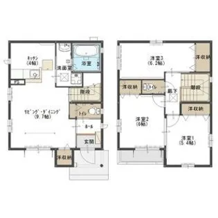 栃木県宇都宮市鶴田町【一戸建】の間取り