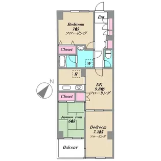 神奈川県横浜市港北区綱島東1【マンション】の間取り