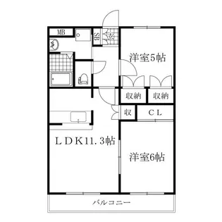 シャングリラ壱番館【2階】の間取り