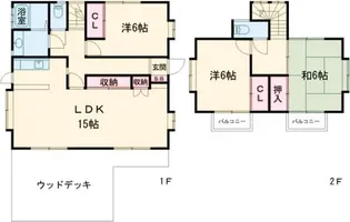 東京都目黒区柿の木坂1【一戸建】の間取り