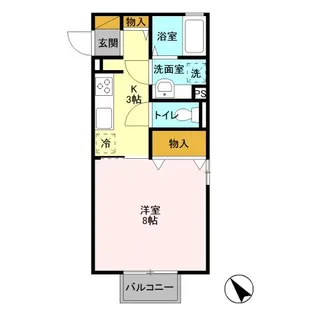 茨城県古河市諸川【アパート】の間取り