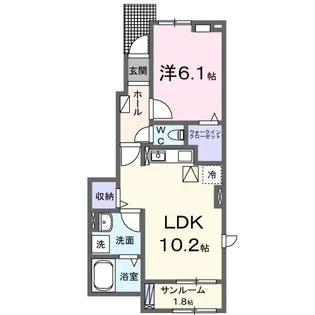 プラシードヒル X【1階】の間取り