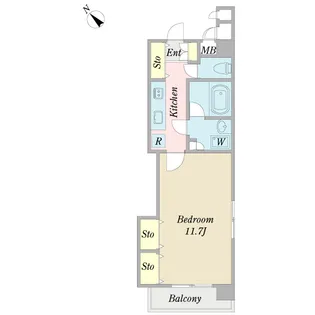 オザリア柏 レフィナード【4階】の間取り