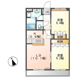 エバー プレイスA【2階】の間取り