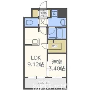 HSK博多ステーション【10階】の間取り