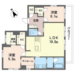 グレイス市谷台町【4階】の間取り