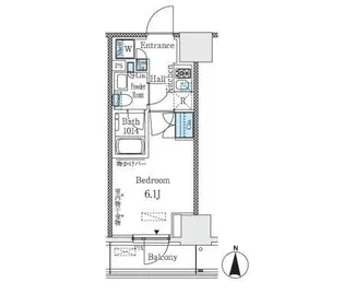 パークキューブ大井町レジデンス【9階】の間取り