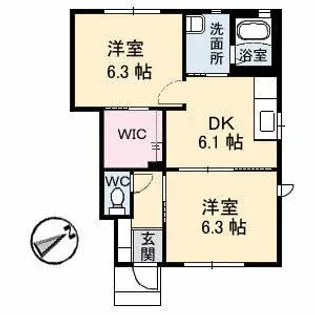 ロイヤルオークス A棟【1階】の間取り