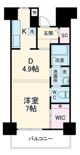 パスラル新都心【7階】の間取り