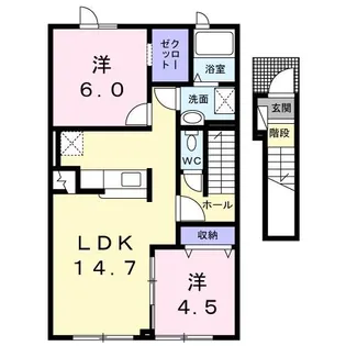 プライムガーデン【2階】の間取り