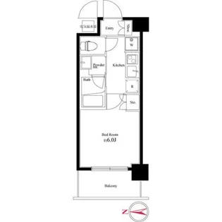 ハーモニーレジデンス武蔵小杉【6階】の間取り