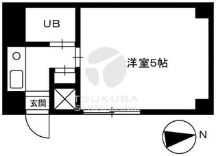 1Kの間取り画像