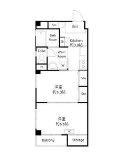 東京都新宿区北新宿1【マンション】の間取り