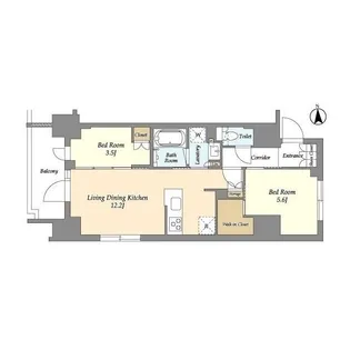東京都台東区松が谷1【マンション】の間取り