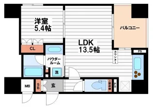 リーガル南久宝寺II【10階】の間取り