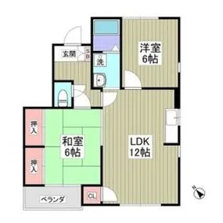 TフラットB【2階】の間取り