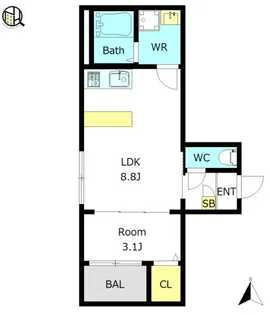 愛知県名古屋市北区生駒町1【アパート】の間取り