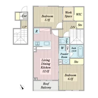プルメリアIIの間取り
