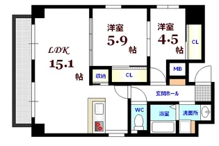 ララ・クスタ【8階】の間取り