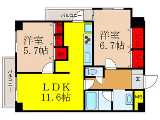 アネックス池田【3階】の間取り