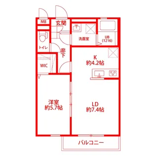メゾン ラ・セーヌ【1階】の間取り