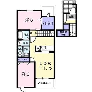 リバーパーク五番館【2階】の間取り