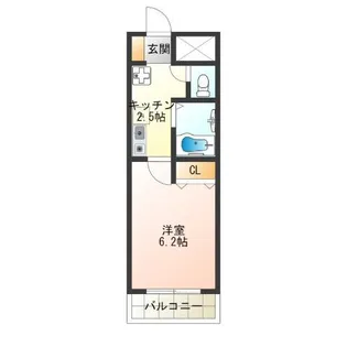 SWISS難波南【10階】の間取り