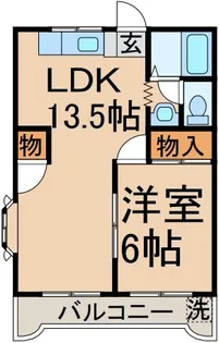 フラッツ 藤【2階】の間取り
