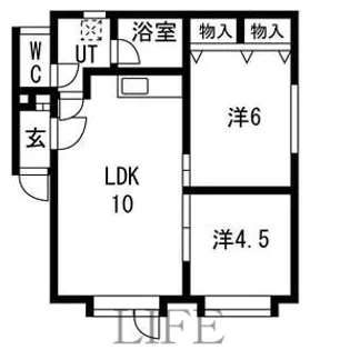 エターナルニシヤ23【2階】の間取り