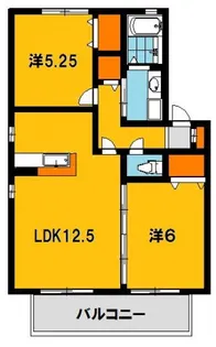 ディアコートB【1階】の間取り