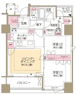 フロール横濱関内【13階】の間取り